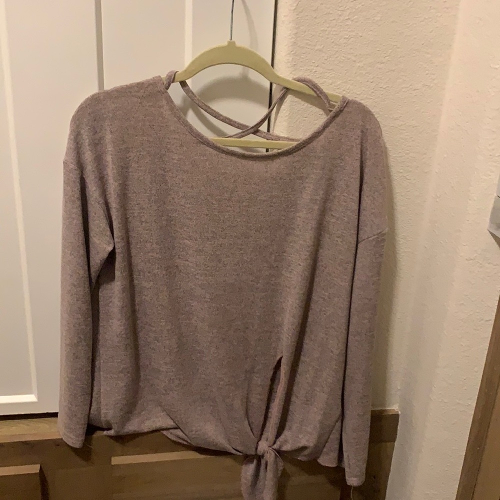 Purple/pink tie top